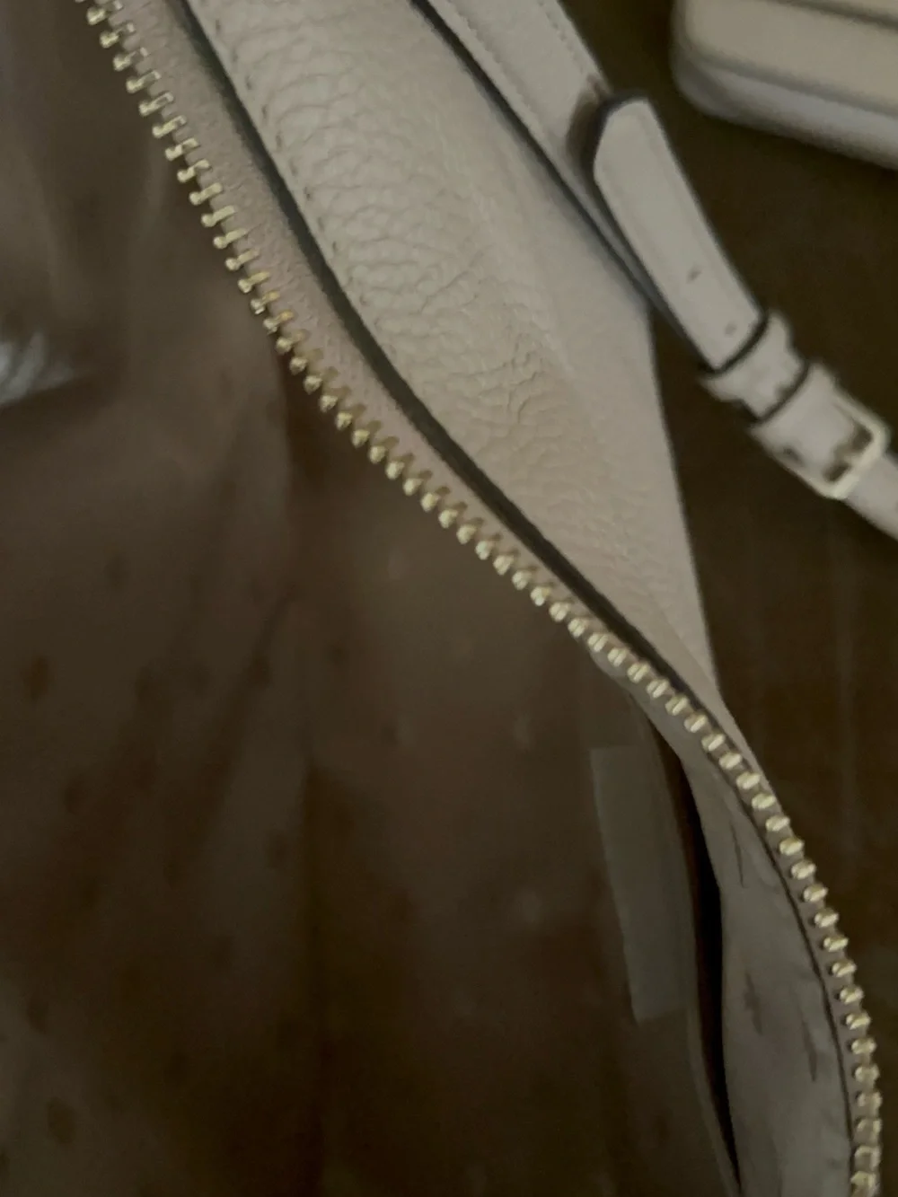 kate spade pebbled cream